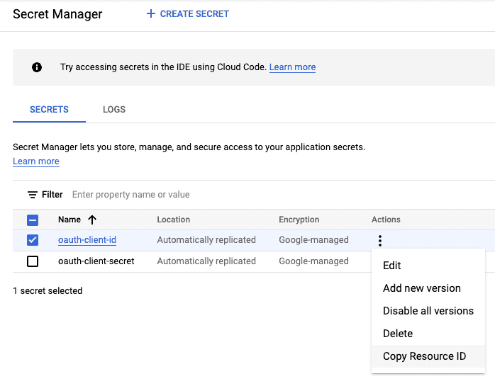 secret-manager-mlflow secret-manager-mlflow